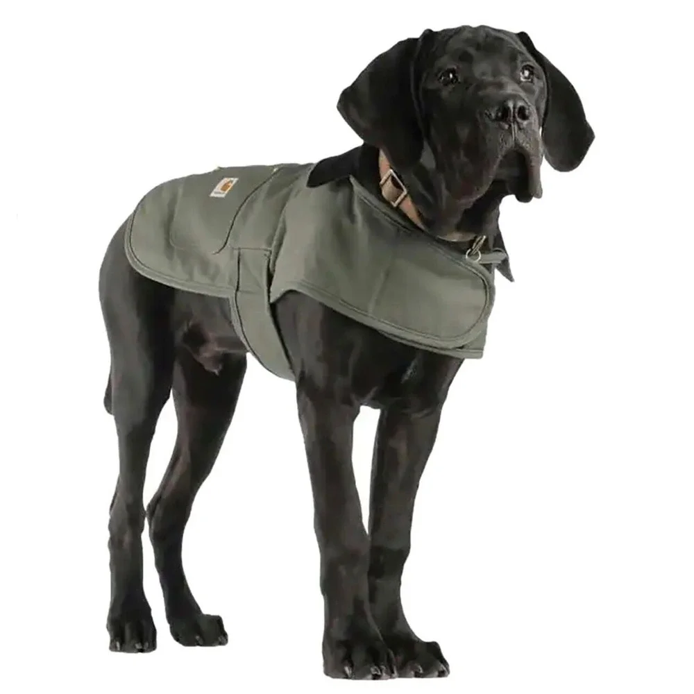 Carhartt Firm Duck Insulated Dog Chore Coat Vest Large Green Canvas PX0340
